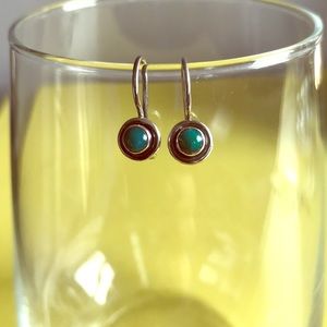Sterling silver turquoise stone earrings